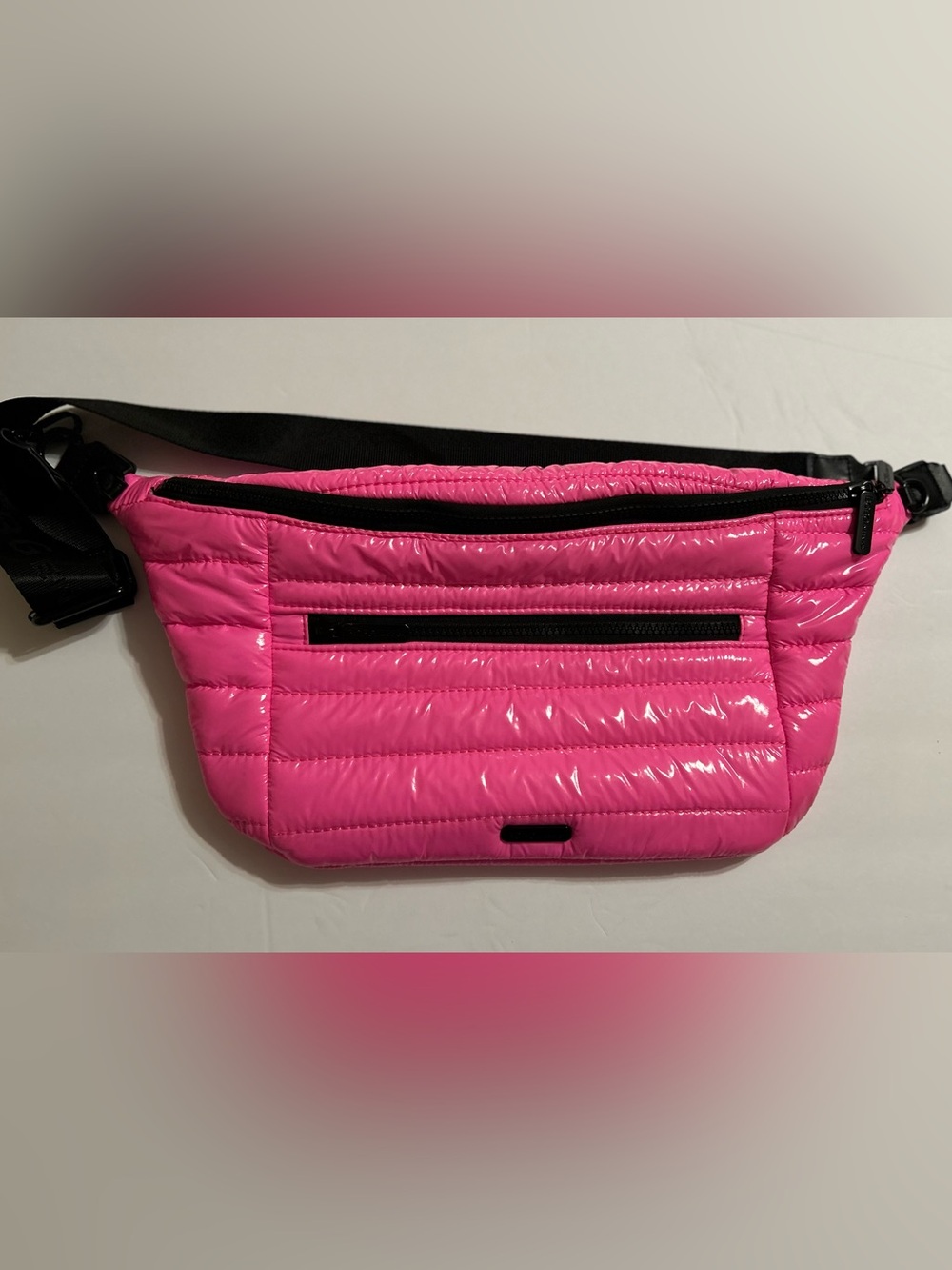BCBG Hot Pink Quilted Crossbody Waist Bag